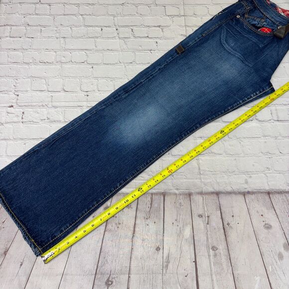 Vintage Energie Men Straight Jeans Size 33 Blue Denim Y2K Distressed D049 -26 - Picture 6 of 16